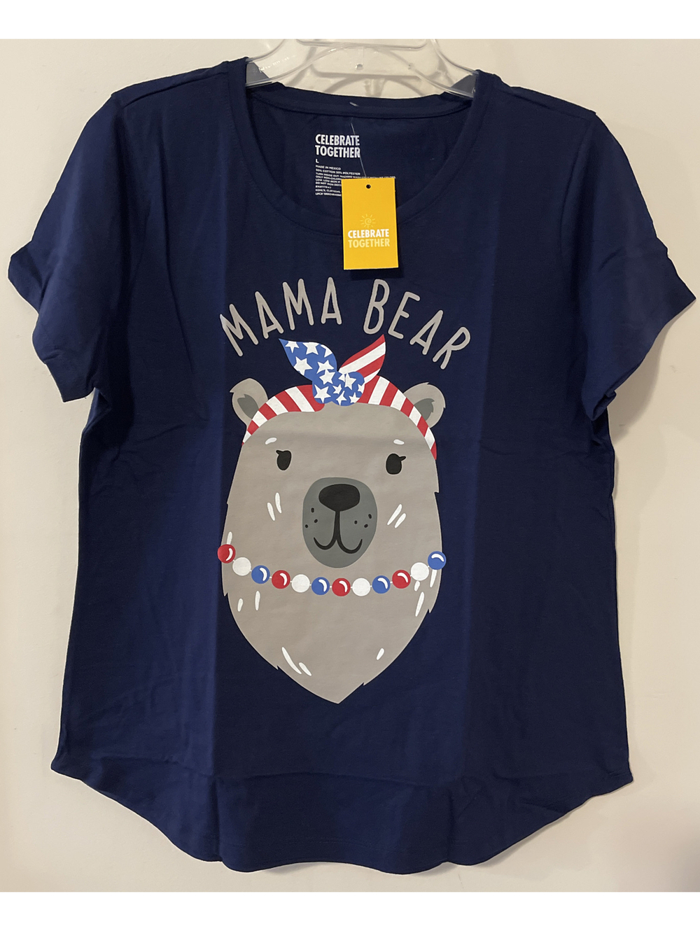 Celebrate Together Womens Large Blue Short Sleeved Llama Tshirt NWT! A7140